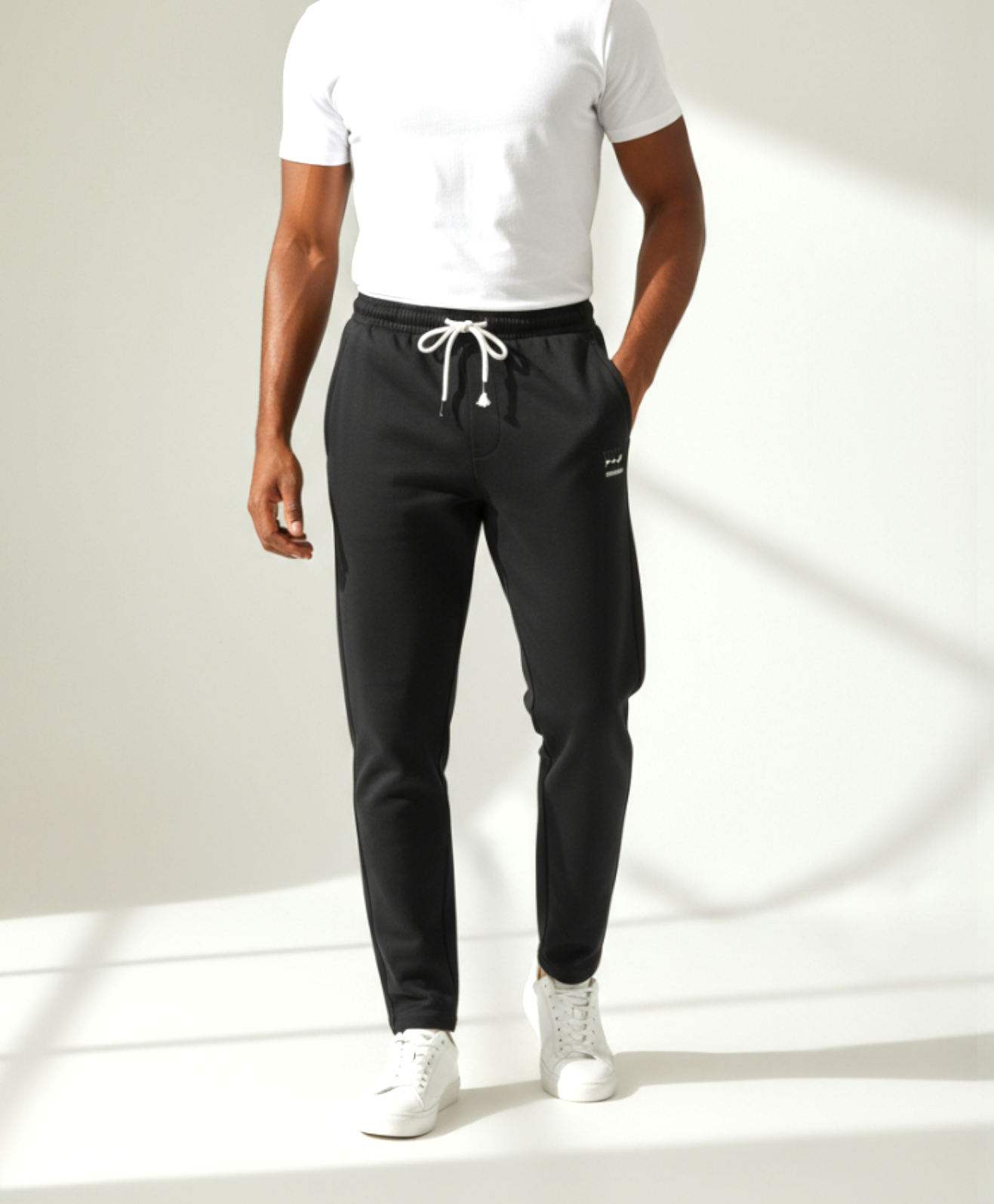 Men's CARGO STYLE COZY /STRETCHABLE BLACK DENIM